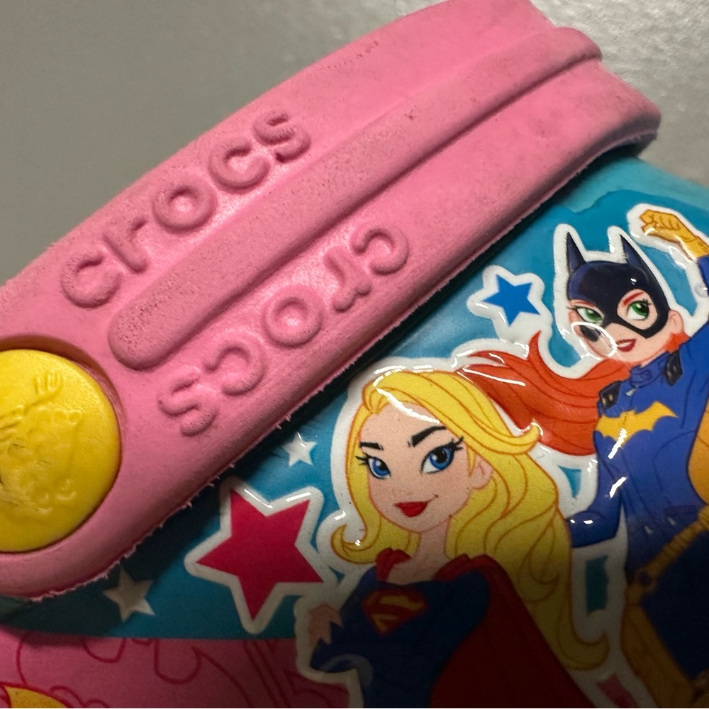 CROCS Kids Hero Clogs - Pink and Yellow